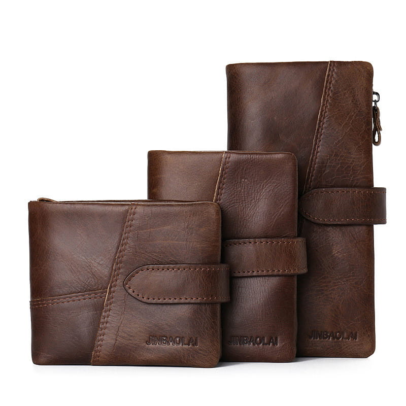 United States Leather Card Holder with Layer Cowhide and Folding Design