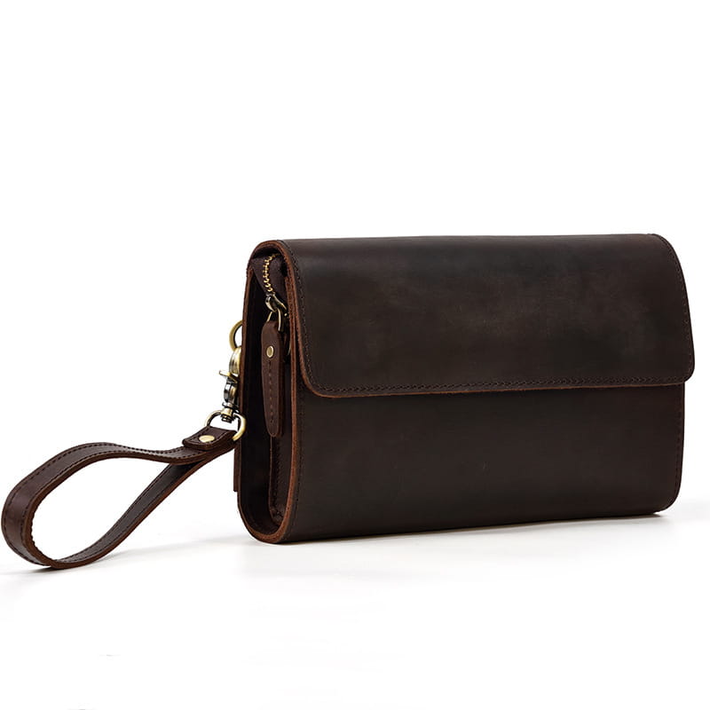 Brown Genuine Leather Wallet with Polyester Cotton Lining for the United States