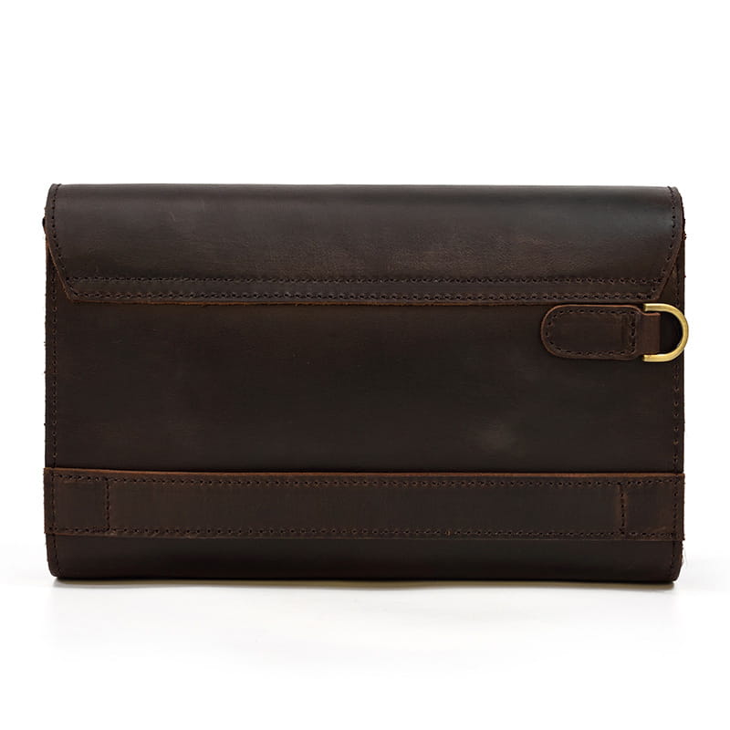 Brown Genuine Leather Wallet with Polyester Cotton Lining for the United States