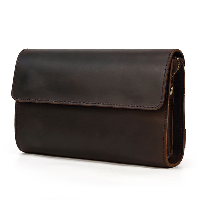 Brown Genuine Leather Wallet with Polyester Cotton Lining for the United States