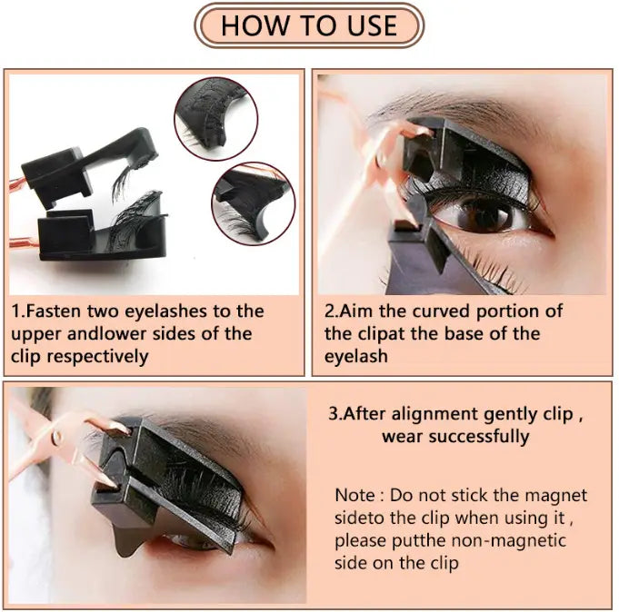 Magnetic False Eyelash Set with Clip and Curlers for Full Eyes