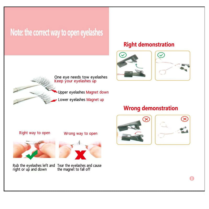 Magnetic False Eyelash Set with Clip and Curlers for Full Eyes