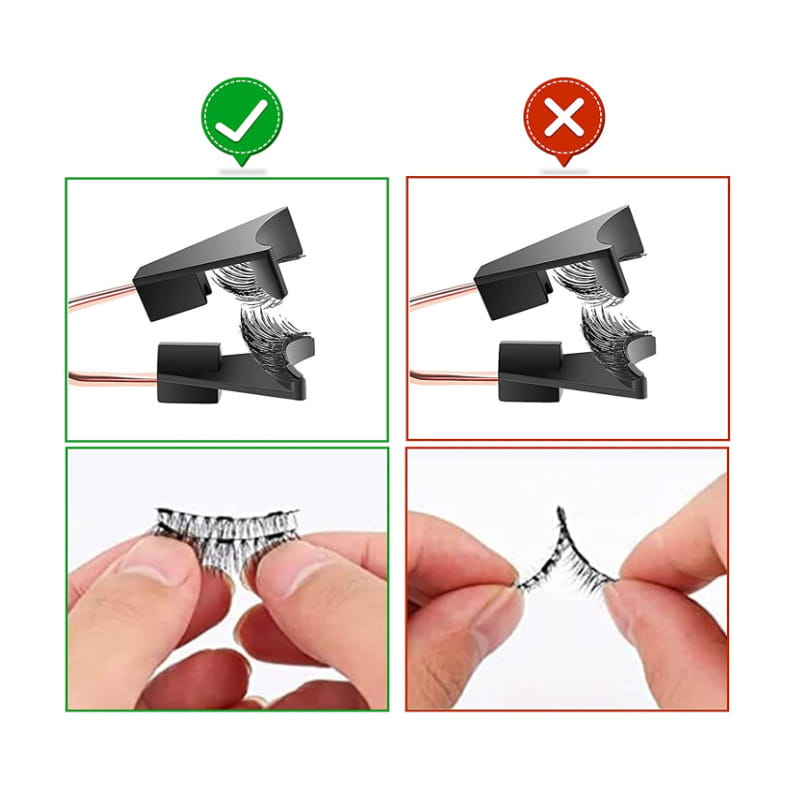 Magnetic False Eyelash Set with Clip and Curlers for Full Eyes