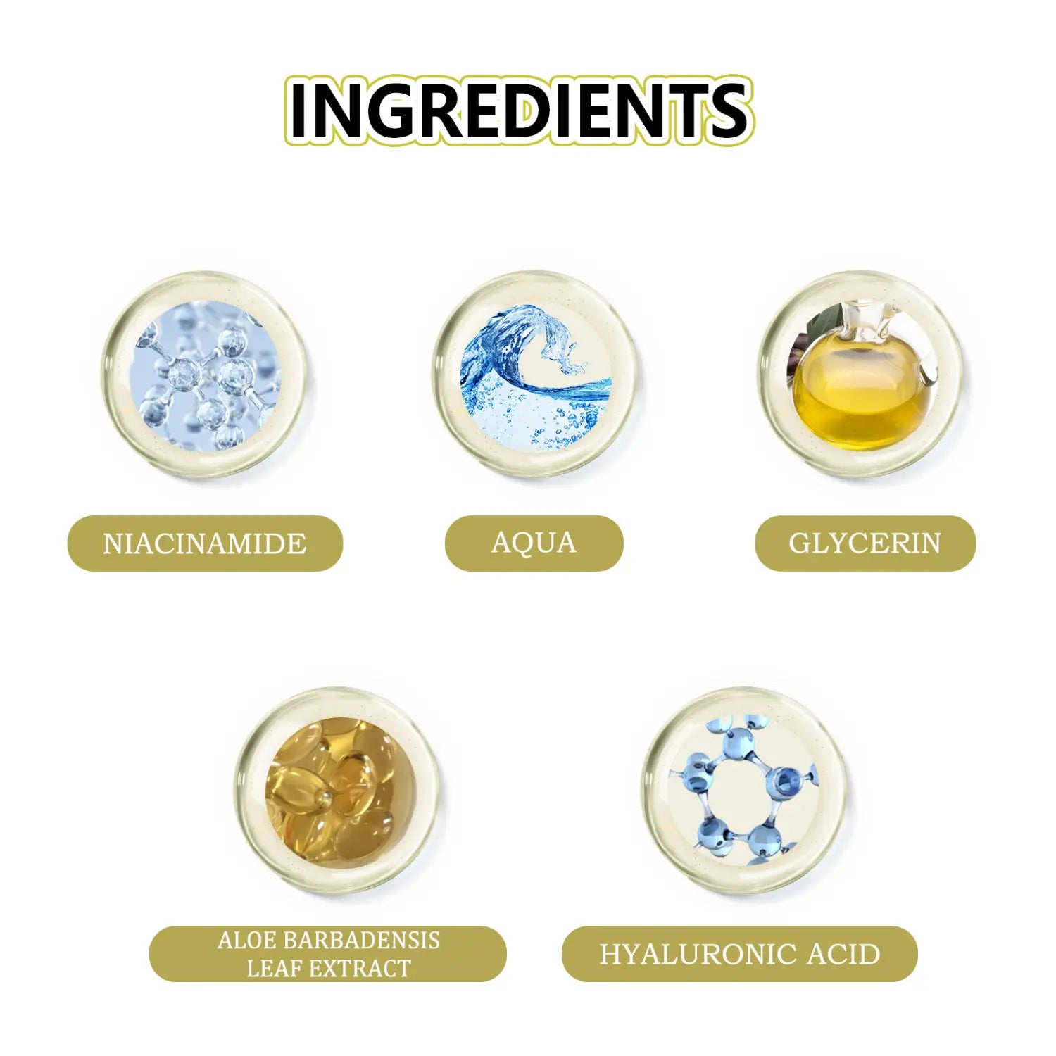 Esența de foc facială anti-redactare cu acid hialuronic aloe glicerină 60 ml