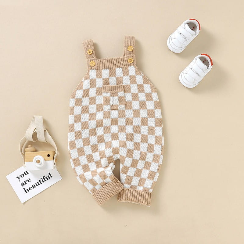 Infant Checkerboard One-piece Romper