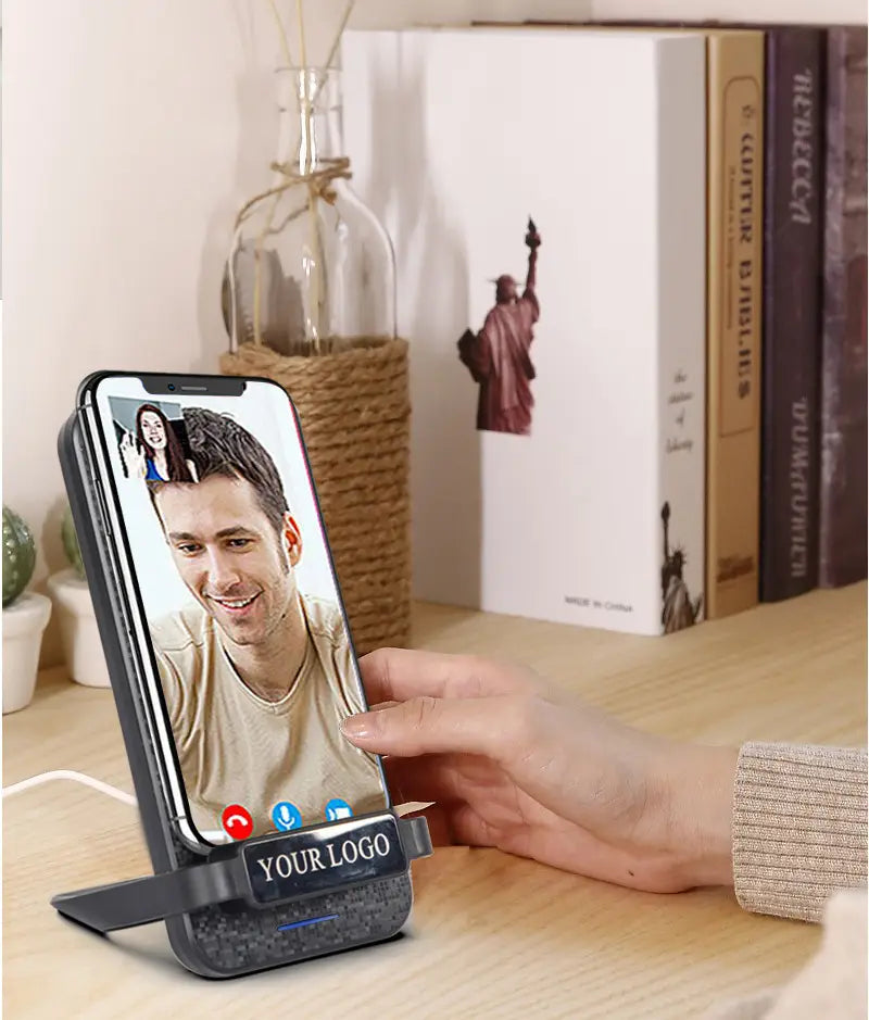 Black Wireless Charger with Charging AFC and Charge Bracket for Smartphones