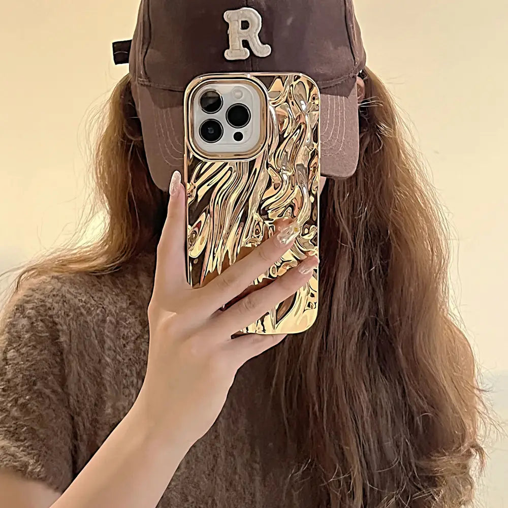 Driedimensionale vouwselle elektropideneerpoeder rood en goudplateren