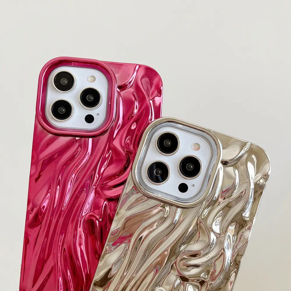 Driedimensionale vouwselle elektropideneerpoeder rood en goudplateren