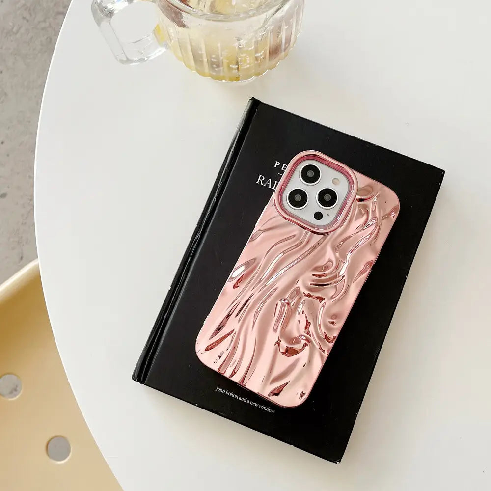 Driedimensionale vouwselle elektropideneerpoeder rood en goudplateren