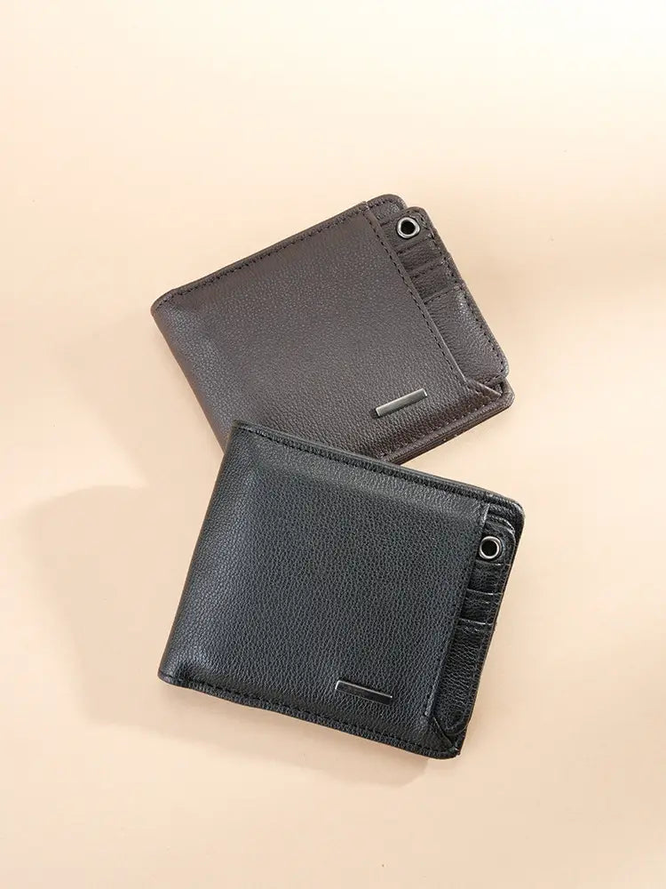 Black and Brown Short Wallet for the United States with CHF Compatibility