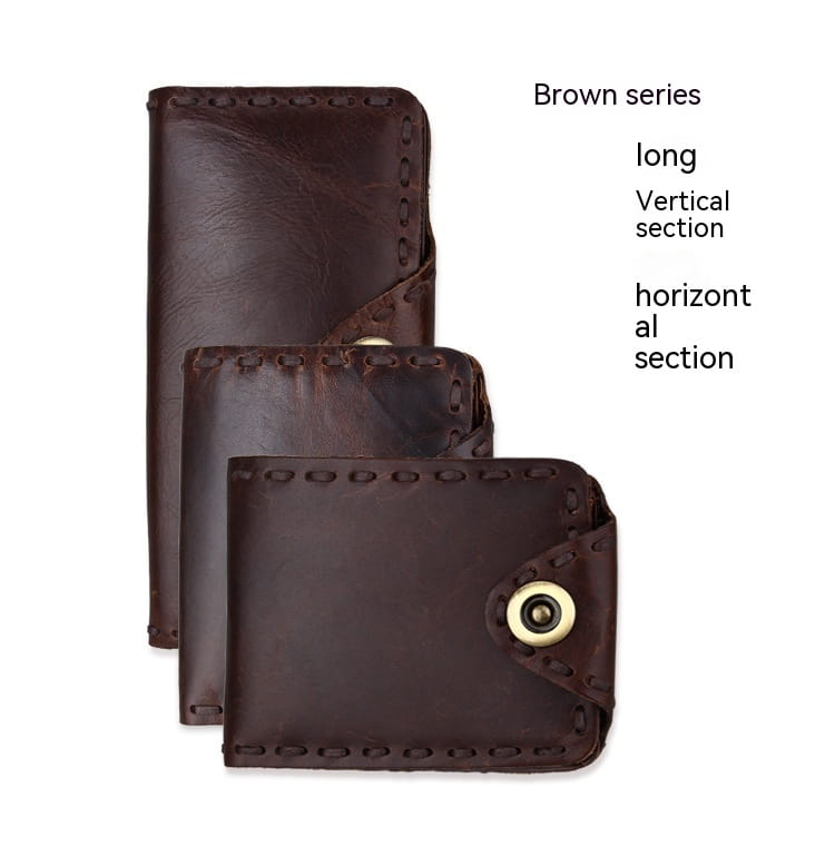 Genuine Cowhide Wallet with Solid Color Lining for United States Buyers
