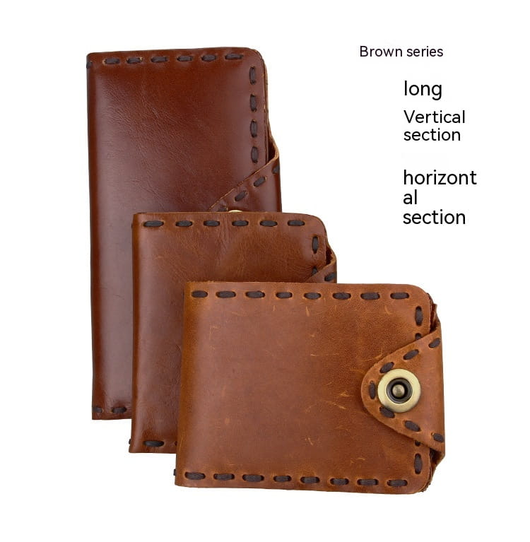Genuine Cowhide Wallet with Solid Color Lining for United States Buyers