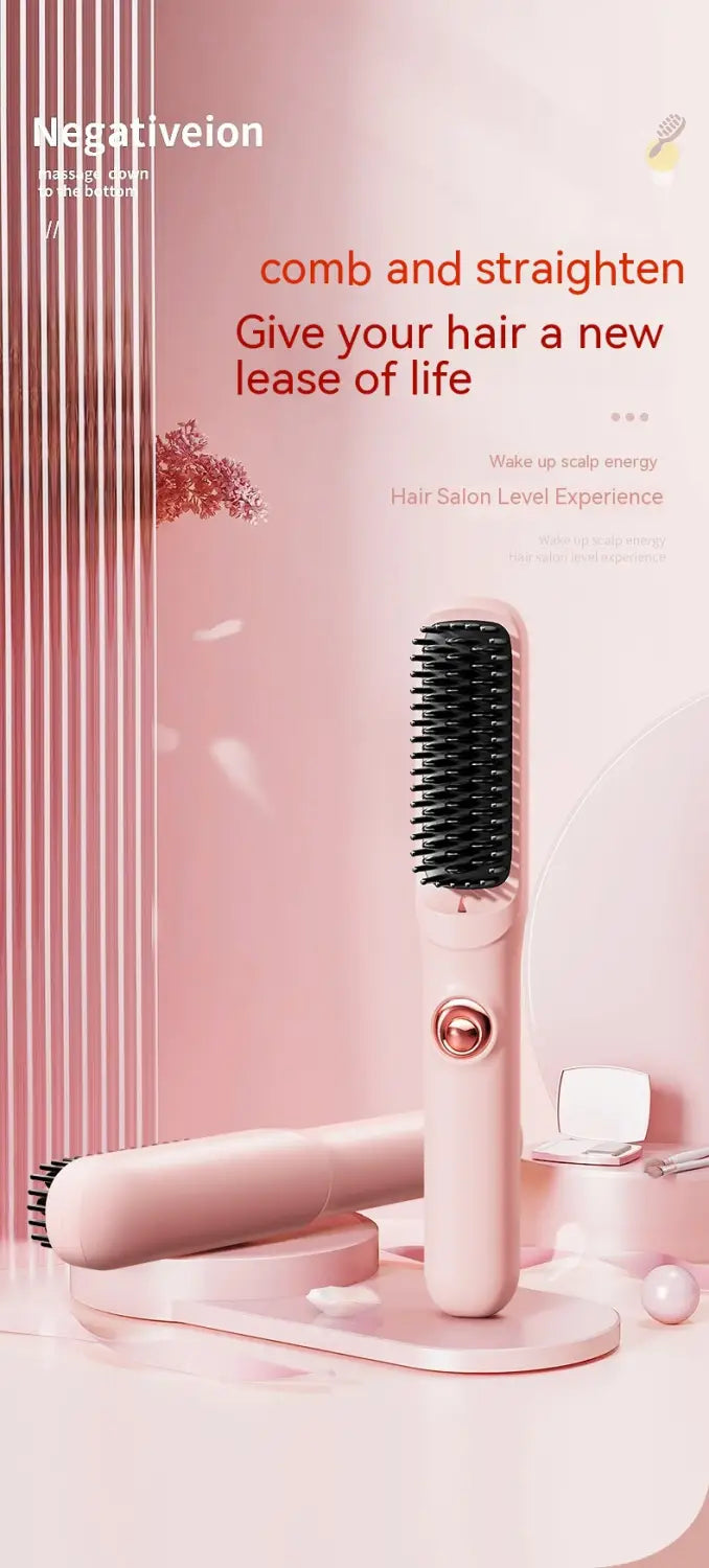 Wireless Straight Comb with Anion for Portable Hair Styling