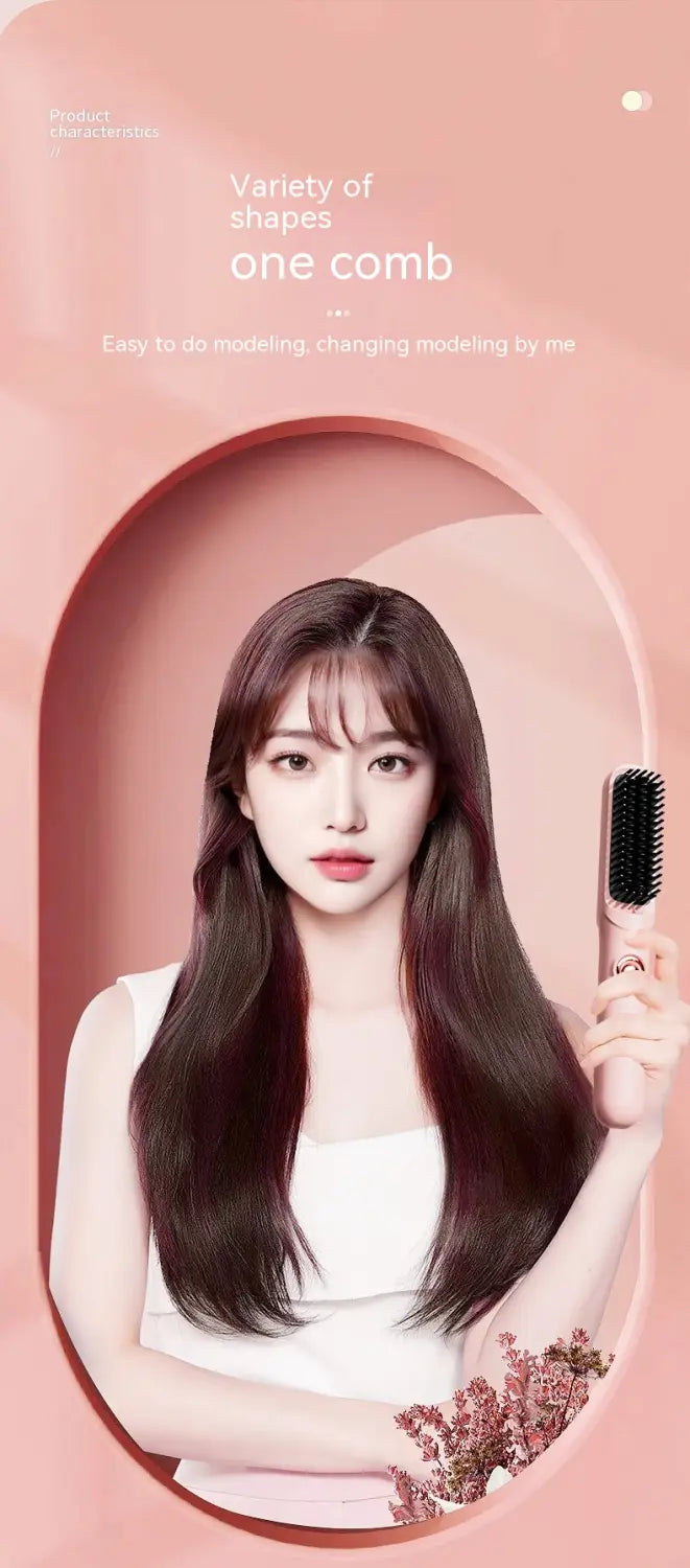 Wireless Straight Comb with Anion for Portable Hair Styling