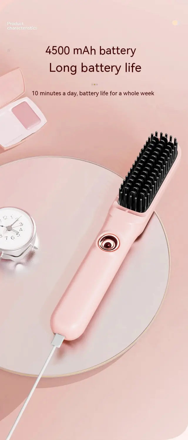 Wireless Straight Comb with Anion for Portable Hair Styling