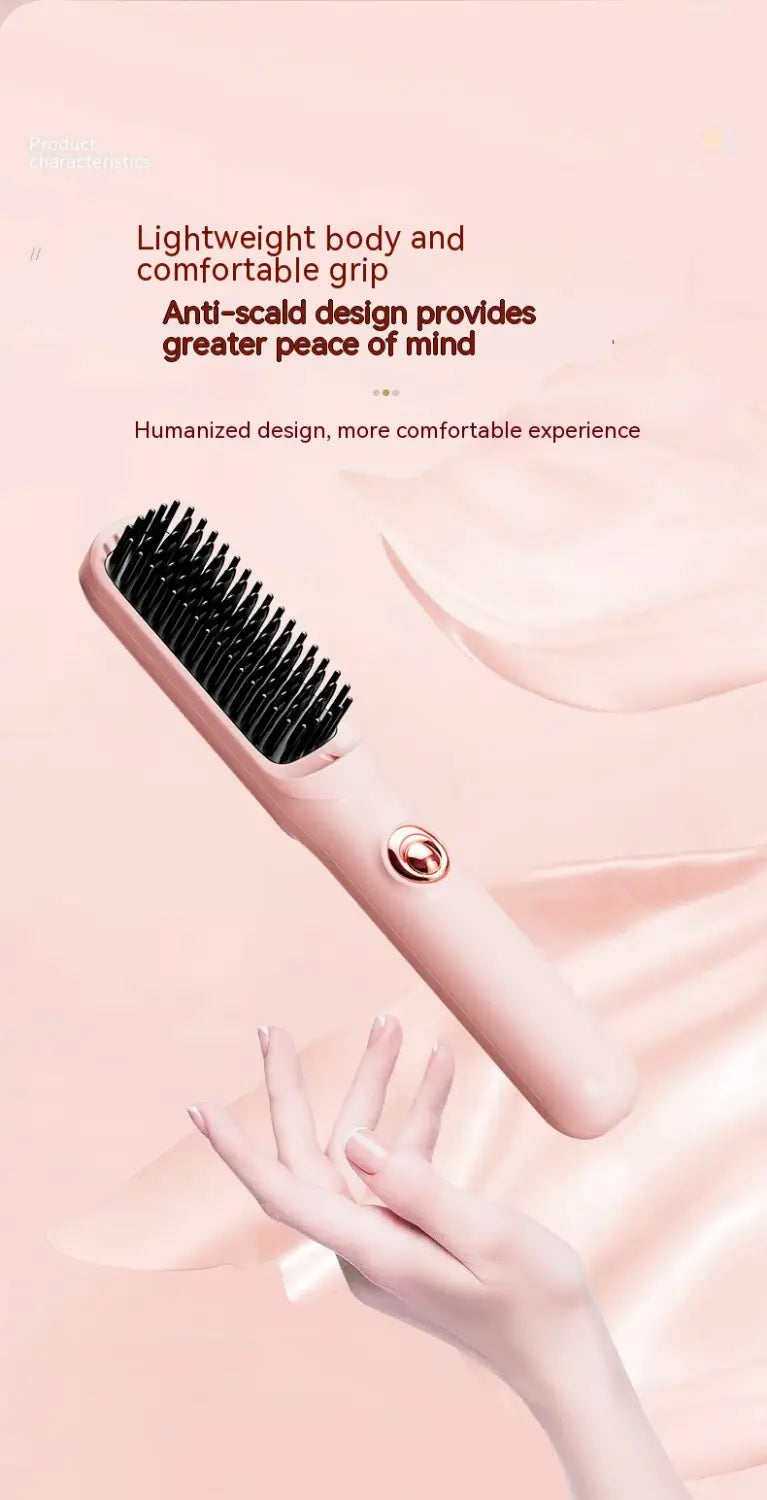 Wireless Straight Comb with Anion for Portable Hair Styling