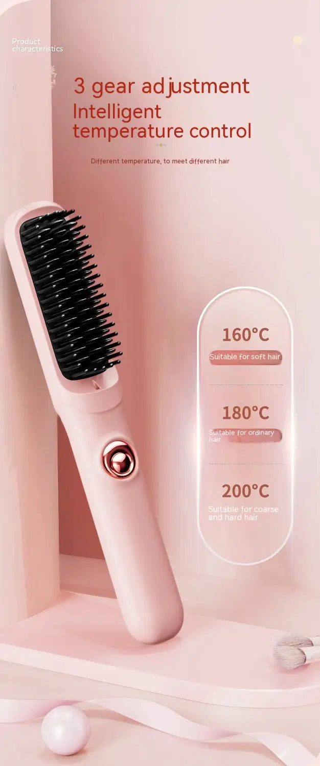 Wireless Straight Comb with Anion for Portable Hair Styling