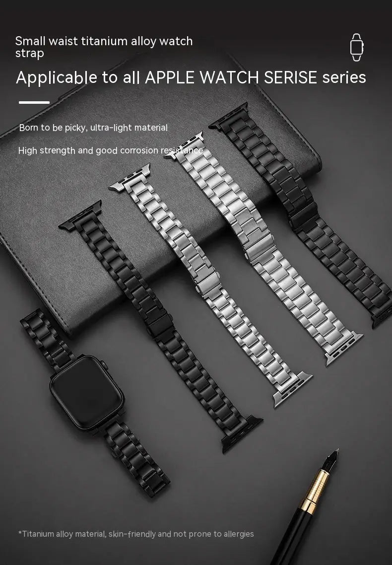 Small Waist Titanium Alloy Watch Bands for Smart Watches