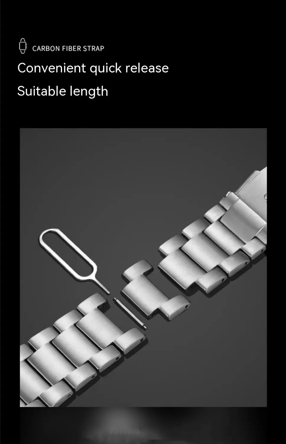 Small Waist Titanium Alloy Watch Bands for Smart Watches