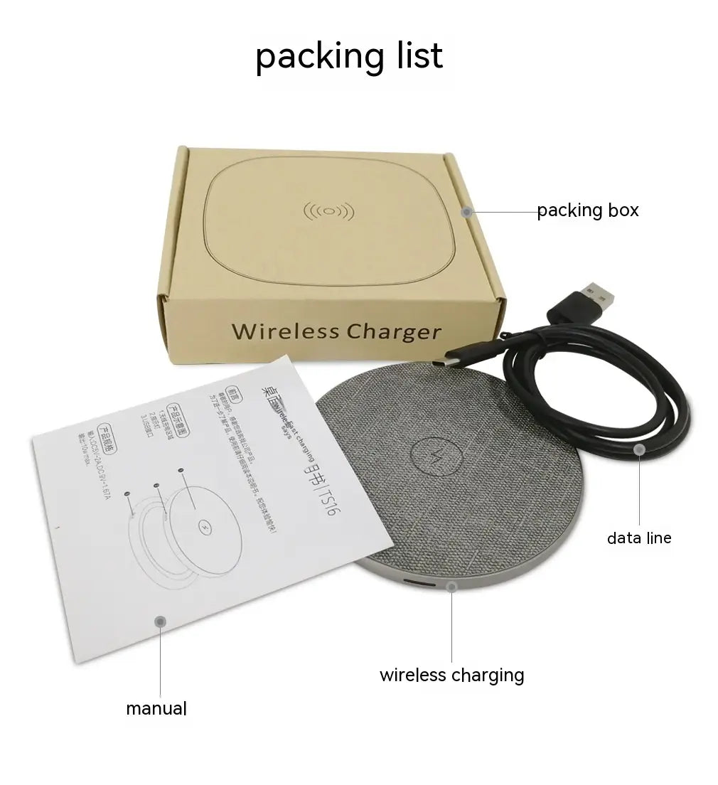 Metal Cloth Wrapper Wireless Charger for Stylish and Portable Charging