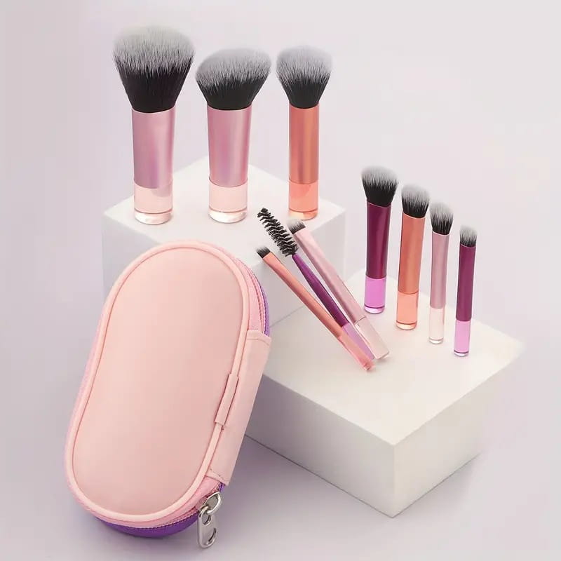 Multicolor Short Handle Makeup Brush Holders for Long Tube Brushes