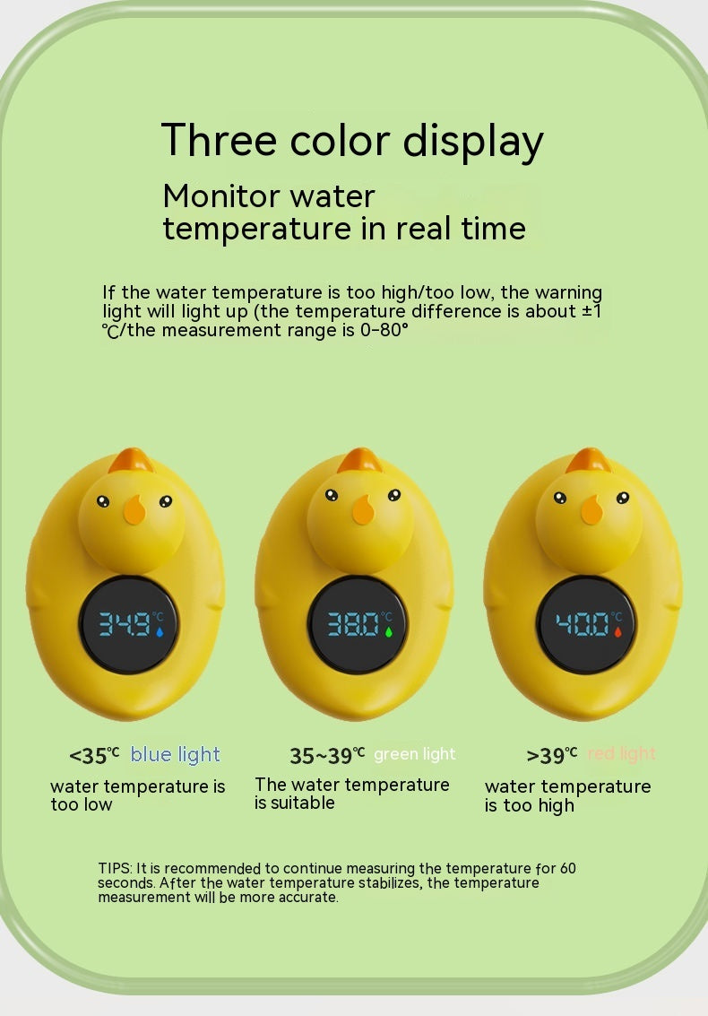 Baby Bath Thermometer Electronic Water Rechargeable Version Infant - Small Yellow Duck Water Thermometer for Baby Humor