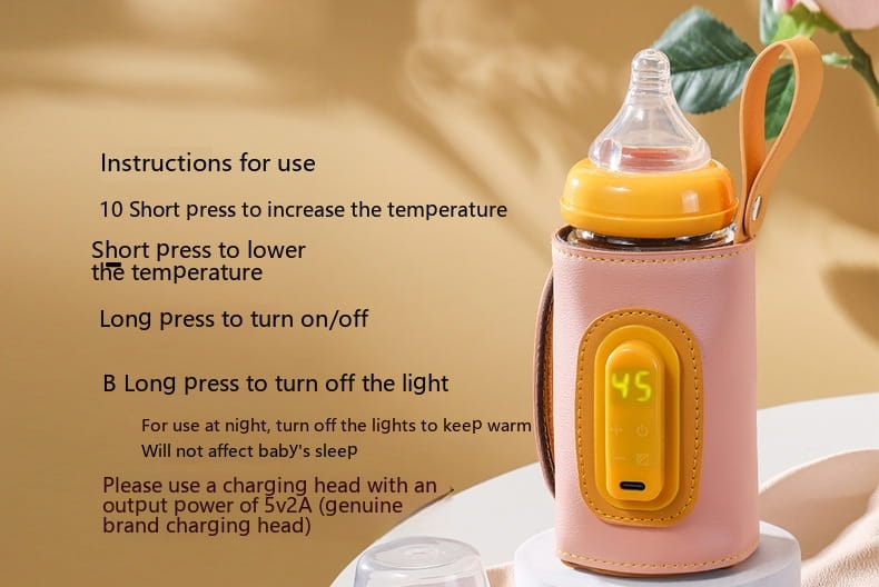 USB Intelligent Temperature Control Portable Milk Bottle Insulation Cover