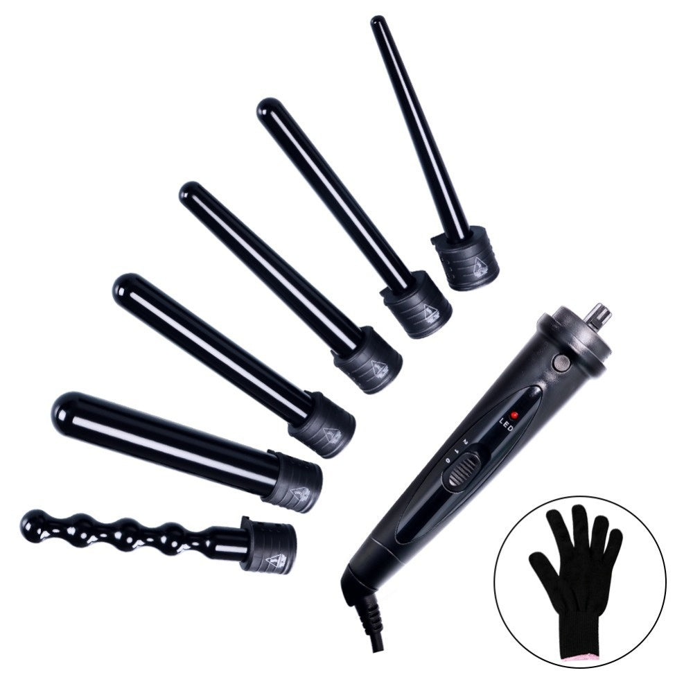 Hair Curler Hair Curler For Curling Or Straightening Multi-function LED Multi-gear Temperature Adjustment 6 In 1 Hair