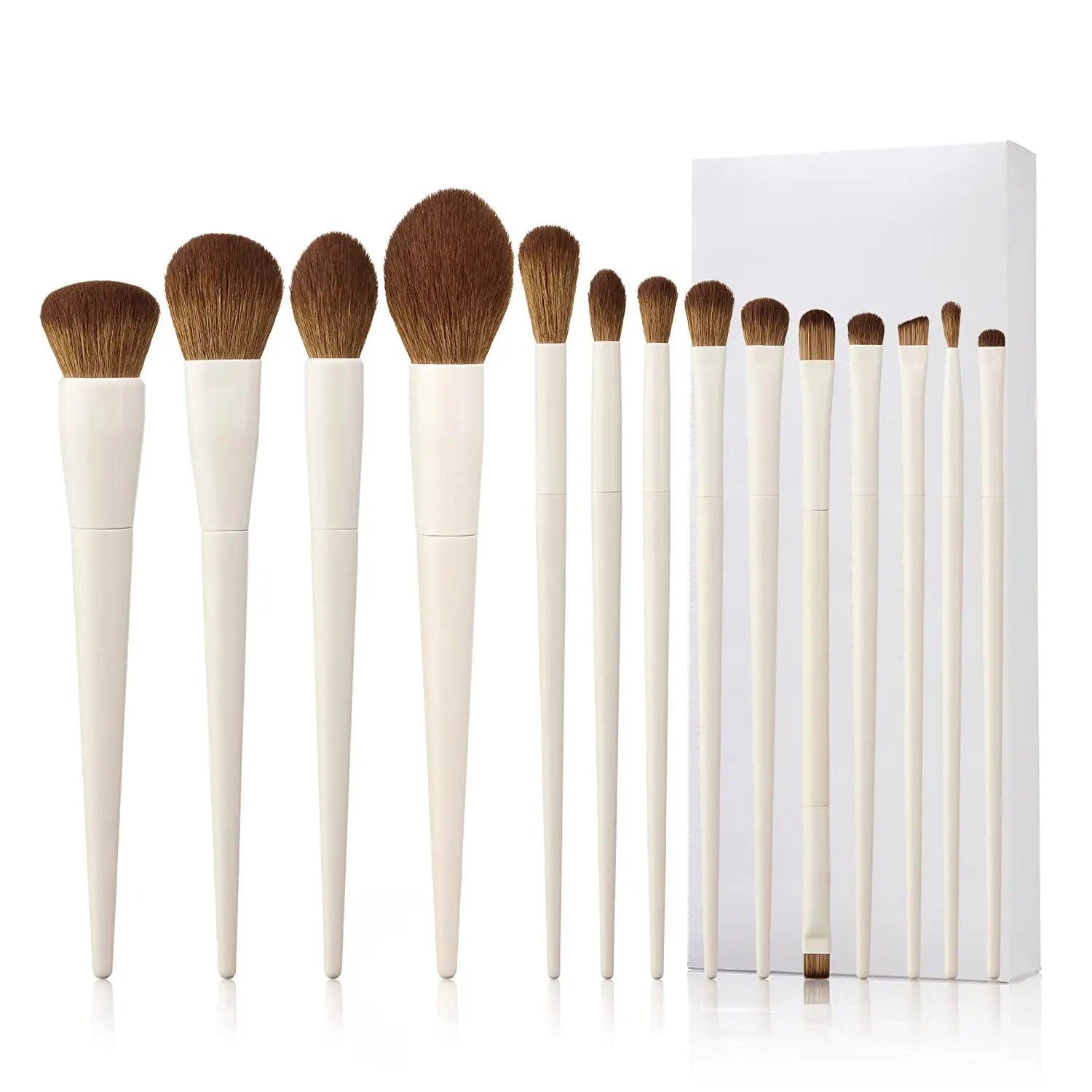 Set of 14pcs Soft Hair Makeup Brushes for Face Powder Blush and Eye Shadow