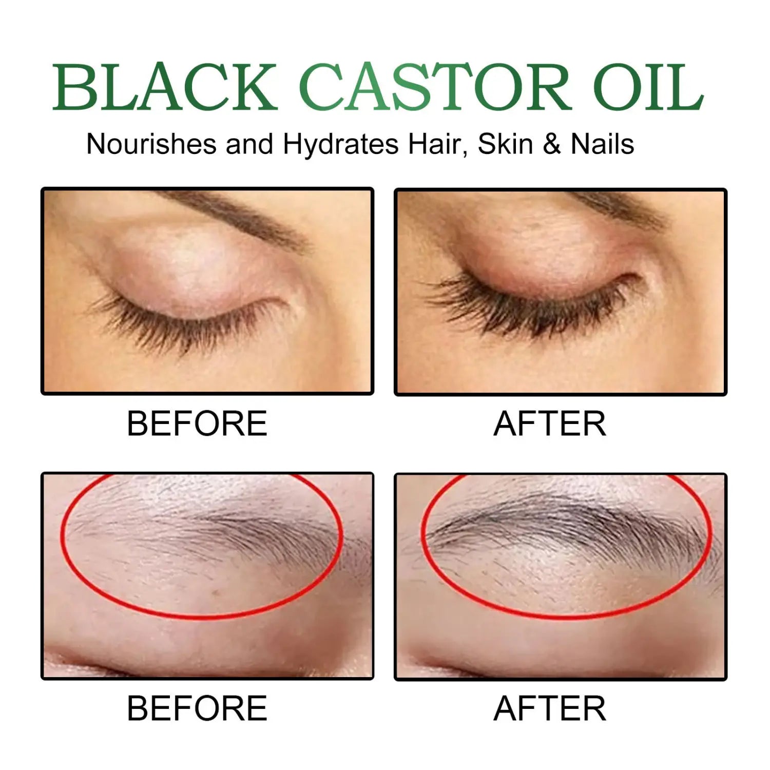 Castor Huile Hair Soins essentiels pour denses fixées avec des vitamines B5 B7