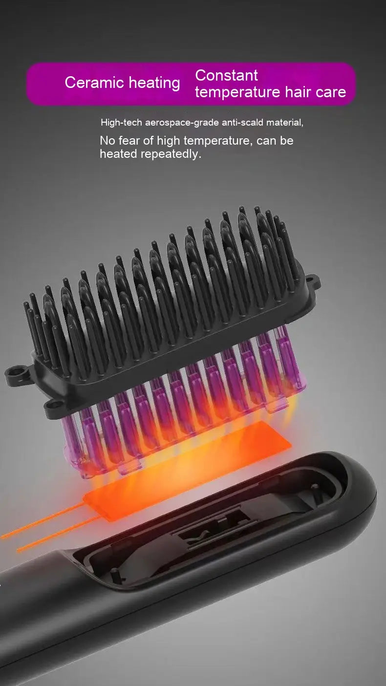 Generation Mini Charging Wireless Hair Straightener Portable Household Black