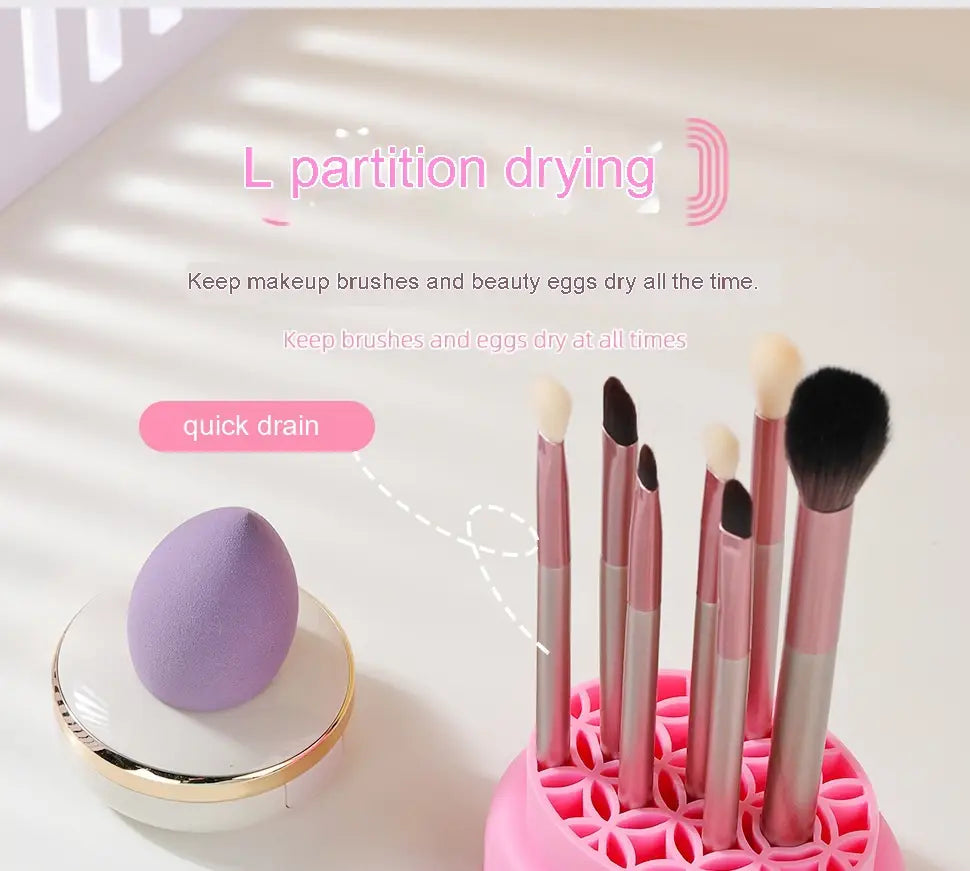 Porous Position Cosmetic Brush Drying Rack for Efficient Makeup Tool Cleaning
