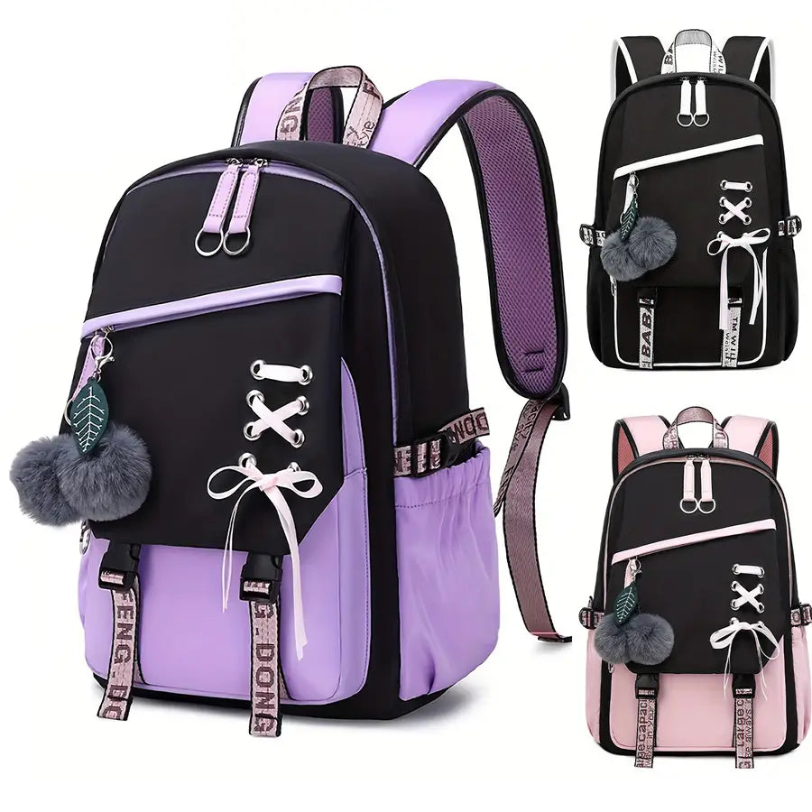 New Bow Women’s Backpack Girl Cute Sweet Backpack