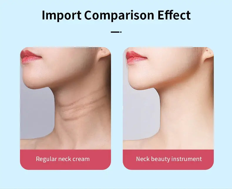 Neck Face Beauty Device Colorful LED Photon Therapy Skin Tighten Reduce Double Chin Anti Wrinkle Remove Lifting Massager