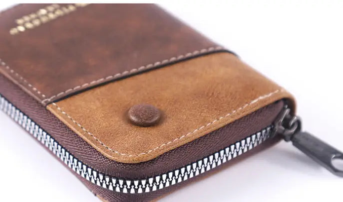 Men’s Anti-Theft Card Wallet with Spliced Design in Multiple Colors for US Market