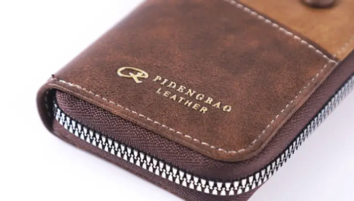 Men’s Anti-Theft Card Wallet with Spliced Design in Multiple Colors for US Market