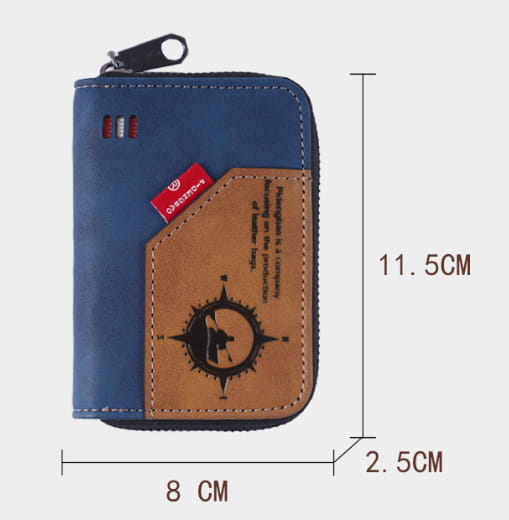 Men’s Anti-Theft Card Wallet with Spliced Design in Multiple Colors for US Market