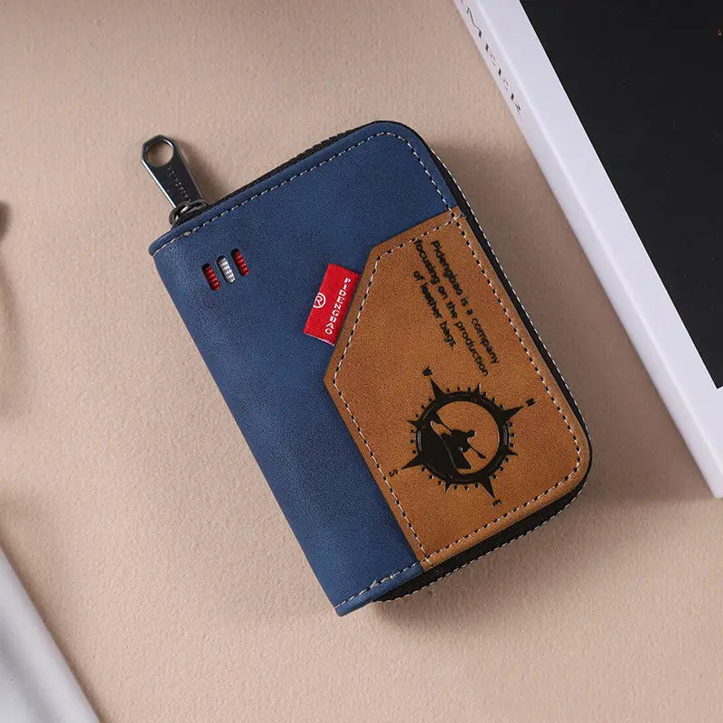 Men’s Anti-Theft Card Wallet with Spliced Design in Multiple Colors for US Market