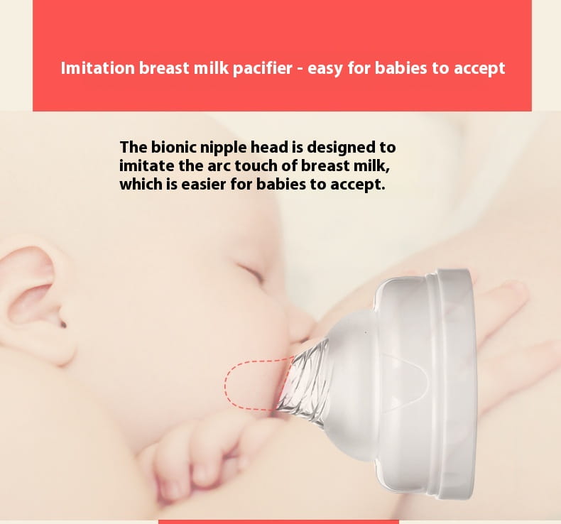 Pink Blue White PP Silicone Nursing Bottle with Milk Collector for United States