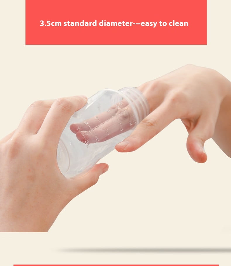 Pink Blue White PP Silicone Nursing Bottle with Milk Collector for United States