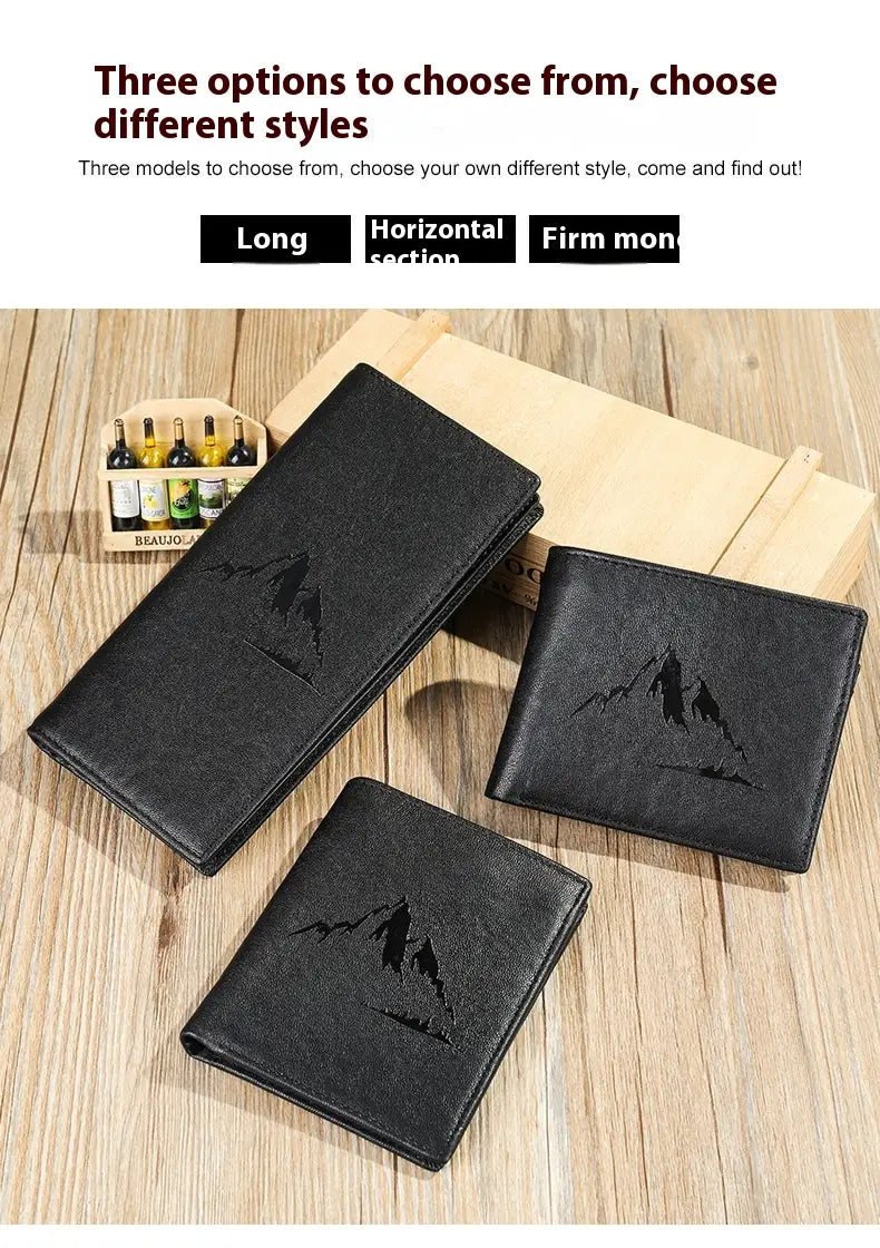 Leather Wallet for Men with Genuine Cowhide in United States CHF Design