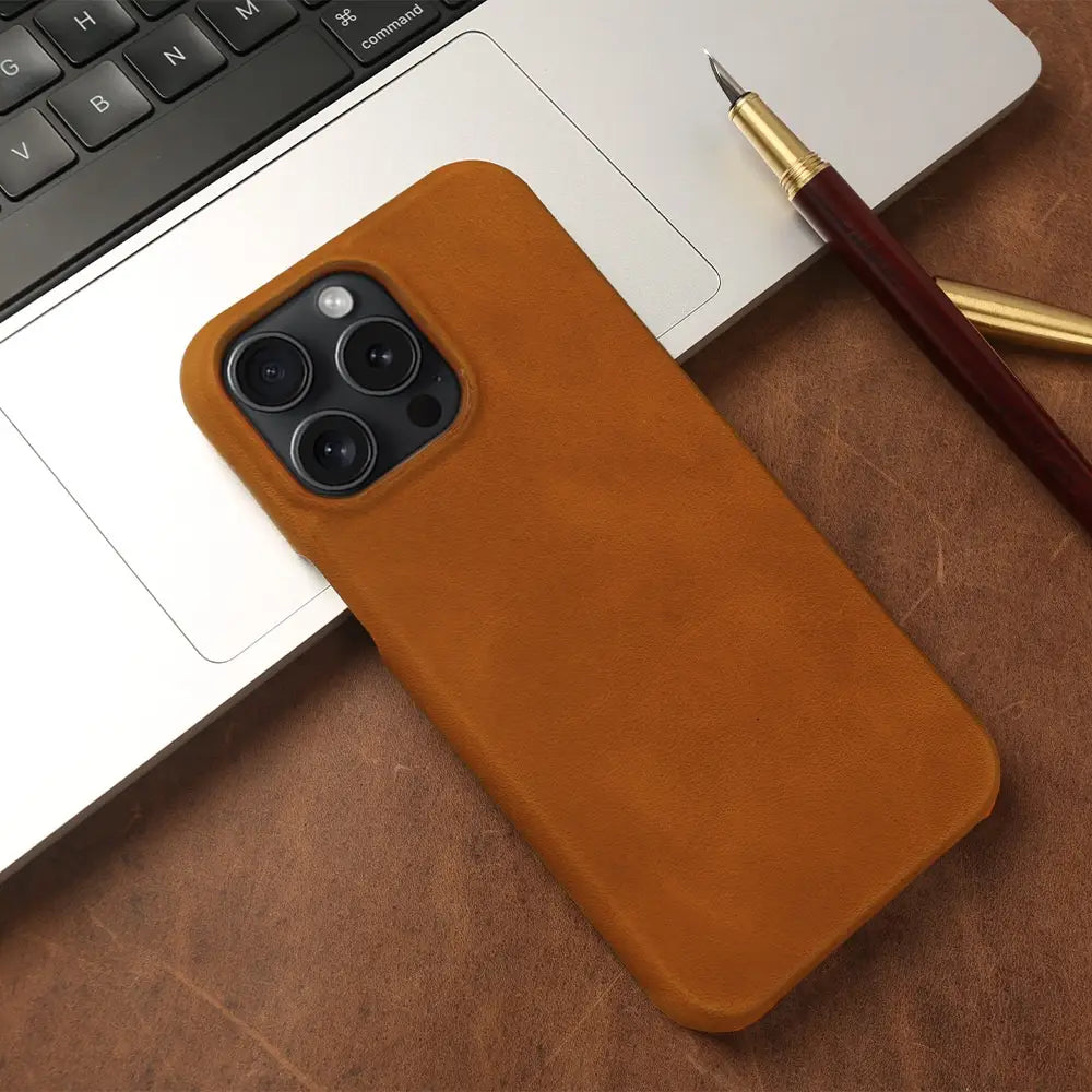 Applicable Crazy Horse Pattern Leather Phone Case