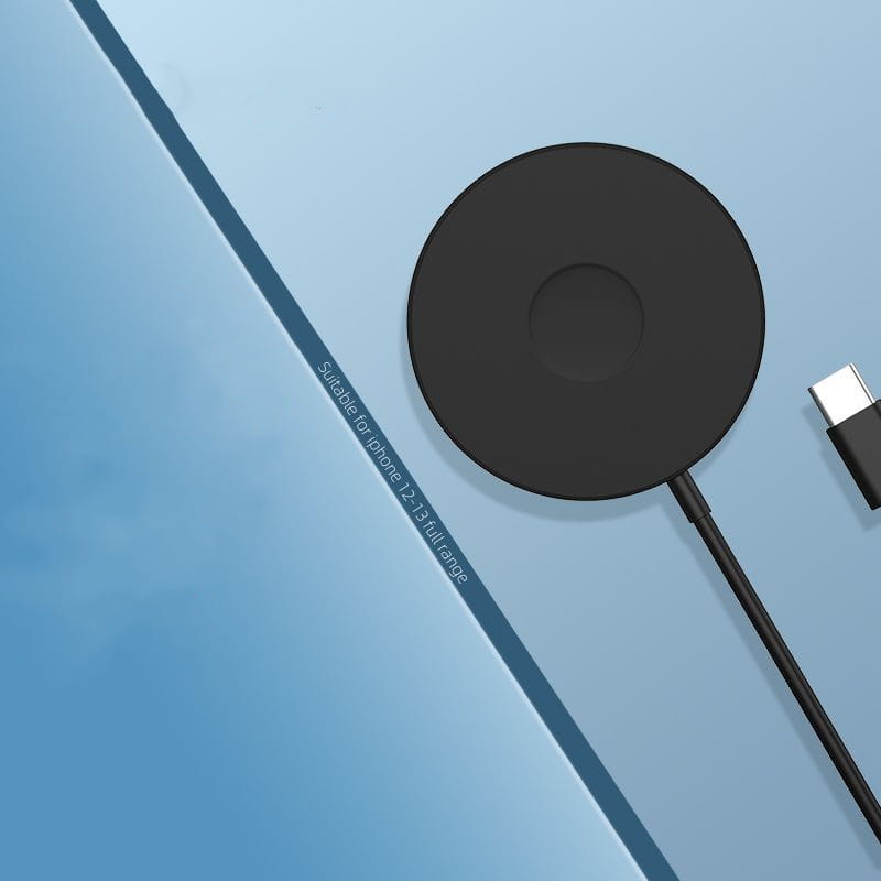Mini Magnetic Wireless Charger Silver Black Type-C for United States and CHF