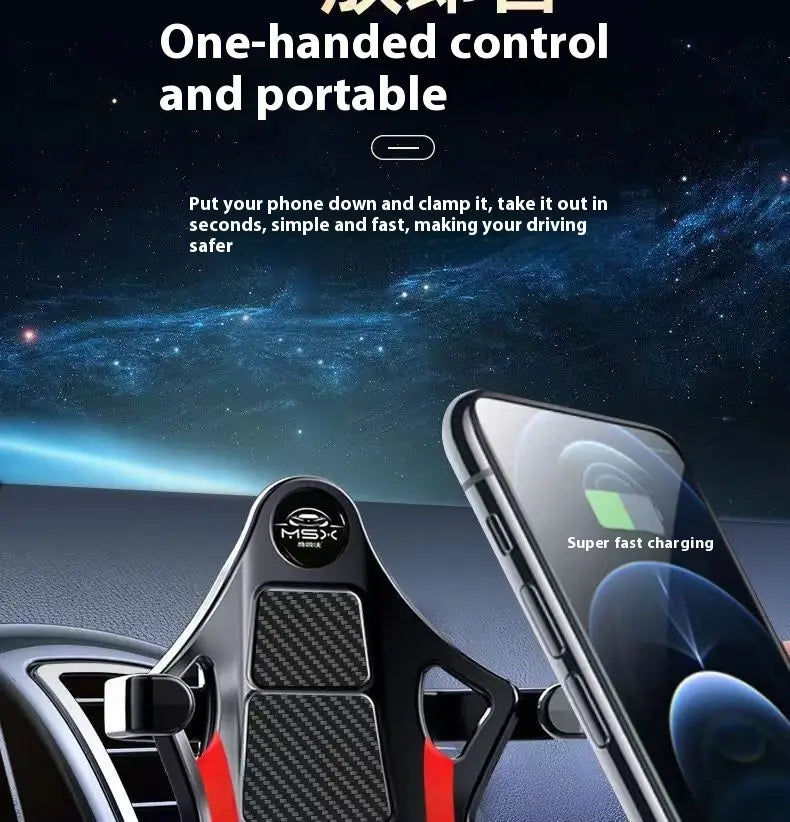 Carbon Fiber Air Outlet for Car Phone Holders in Multiple Colors