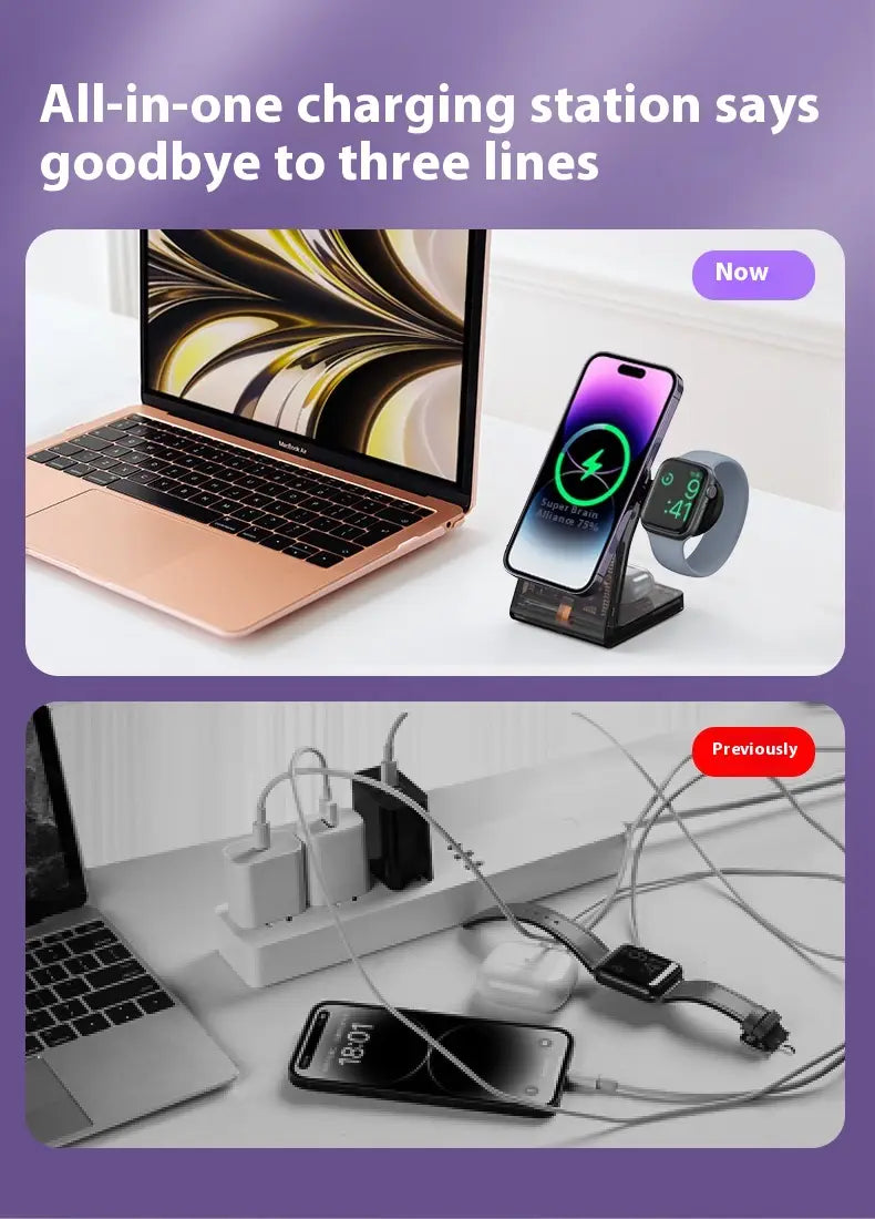 Wireless Charging Kit with USB C Cable and Magnetic Ring for United States