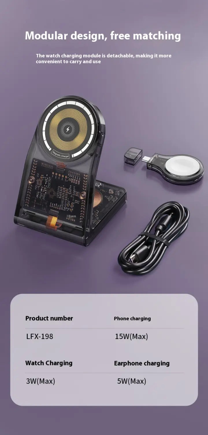 Wireless Charging Kit with USB C Cable and Magnetic Ring for United States