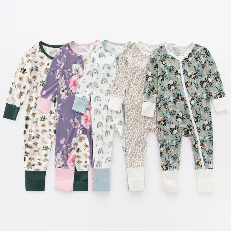 Jusheng Clothing Foreign Bamboo Fiber Baby Jumpsuits for Spring