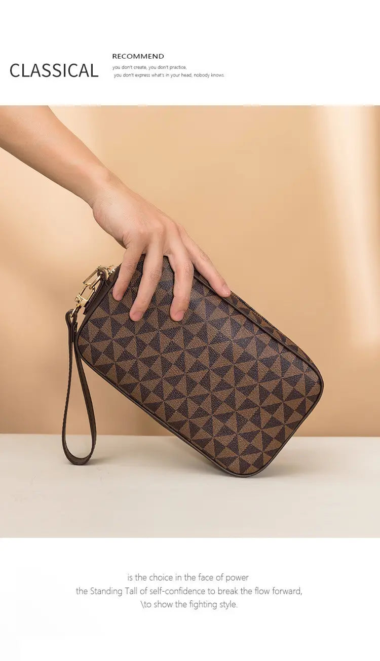 Men’s Waterproof Business Clutch Bag with Shoulder Strap for United States Travel