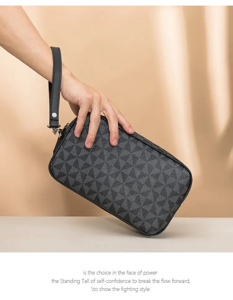 Men’s Waterproof Business Clutch Bag with Shoulder Strap for United States Travel