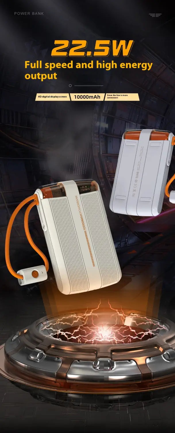 Colorful Power Bank 225W with Super Fast Charge and Cable Support